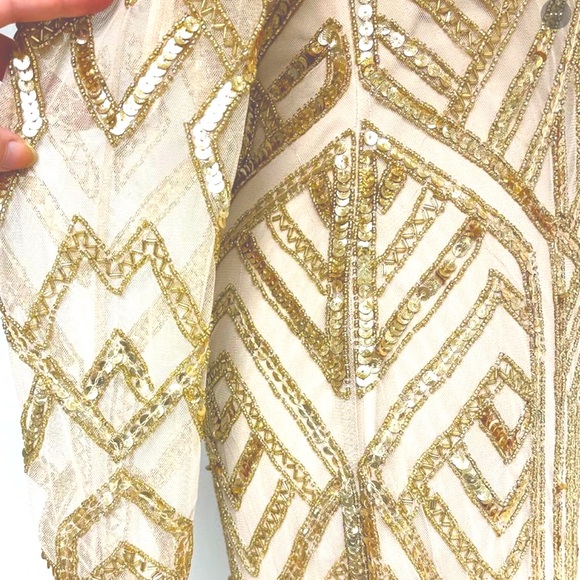 Gianni Bini Champagne Sequined Dress - Picture 11 of 13